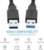High Quality Black USB 2.0 Male To Male M/M Extension Connector Adapter Cable Cord Wire Wholesale in stock!!!
