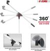 5 Core Tripod Mic Stand Heavy Duty Height Adjustable Floor Microphone Boom Arm Pedestal Para Microfono for Singing On Stage Studio - MS 080 WH