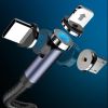 Magnetic Charging Cable; 540¬∞ Rotation Magnetic Charging Cable; 3-In-1 Magnetic Phone Charger ; Charging Cable USB Magnet Charging Cable For IPhone/M