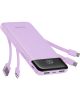 Portable Charger with Built in Cables, Portable Charger with Cords Wires Slim 10000mAh Travel Essentials Battery Pack 6 Outputs 3A High Speed Power Ba